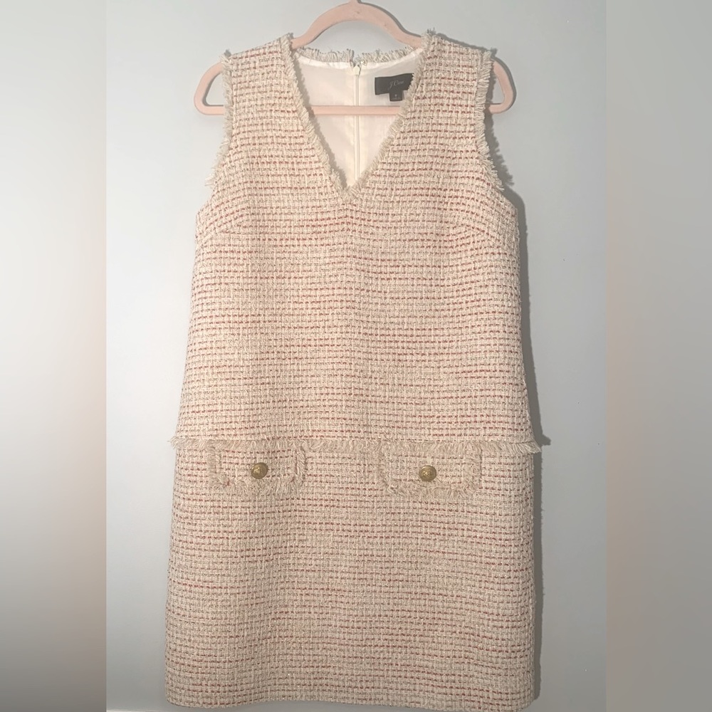 J.‎ Crew Tweed Metallic Thread Mini Dress Size 8